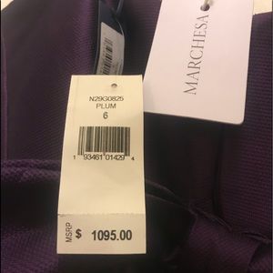Elegant plum dress made by Marchesa Notte size 6